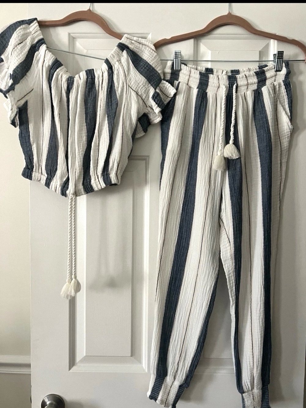 Ocean Drive Striped Matching Set Small Cotton Beach Vacation Lounge
